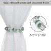 BEL AVENIR Crystal Curtain Tiebacks, Beaded Handmade Curtain with 2