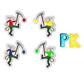 Magnetic Mountain Climbing Little People Toys Dry Erase Magnets WhiteBoard Fridge Magnets Group Games Classroom Supplies Management Tools (The Little Man with a Hoe)