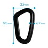 YKK Carabiner Small Mini Compact Key Holder, Plastic, Lightweight, Rust