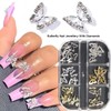 6Grids Butterfly Nail Charms - 3D Acrylic Butterflies Nail Art