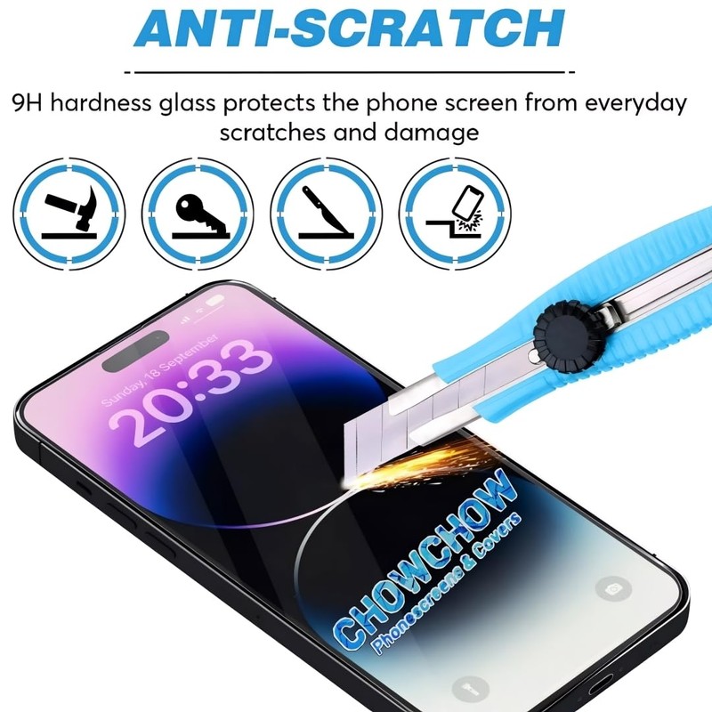 4PACK TEMPERED GLASS SCREEN PROTECTORS FOR IPHONE16 PRO MAX -