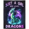 XSMEI Dragon Lover Blanket, Just A Girl Who Loves Dragons