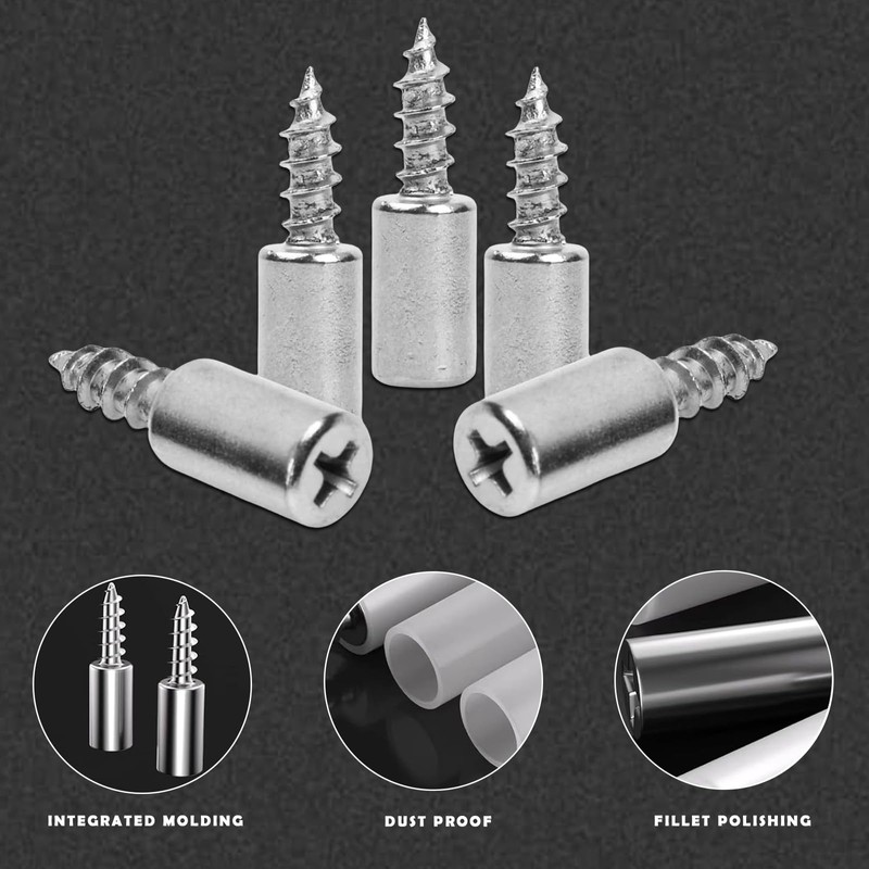 Pack of 50 Self-Tapping Screw Shelf Support Nickel Shelf Support