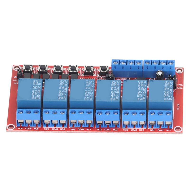 6 Channel Relay Module Interlock Switch 5V 12V 24V High