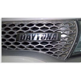 Daytona Grille Emblem Overlay Decal Sticker - 2017-2023 Charger Daytona - (Color: Flat Black)