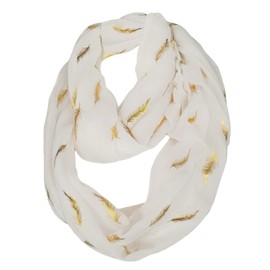 FAIRYGATE Lightweight Scarves Snoods for Women Infinity Scarf Ladies Scarfs Leaf Print Head Neck Soft Gifts for Teenage Girls 37225