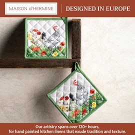 Maison d' Hermine Pot Holders 100% Cotton Potholders (8" x 8", Pack of 2)