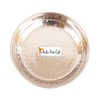 Prisha India Craft Steel Copper Dessert Plate, Halwa Plate Dish