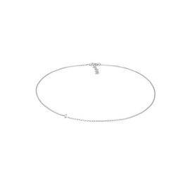 Elli Women's Solitaire Choker Necklace with Zirconia Crystal in 925 Sterling Silver, Sterling Silver, Cubic Zirconia