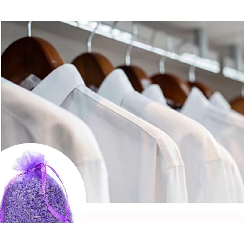 LEIKAIHUA 100% -25bags Natural Fragrant Lavender Filled Bags Wardrobe Freshener