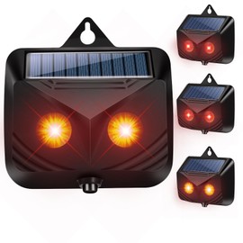 2025 4PACK Solar Nocturnal Animal Repeller Predator Control Light Coyote Repellent Devices with LED Lights Outdoor Night Guard Animal Predator Repellent for Deer,Cat,Coyote from Yard Farm&Chicken Coop