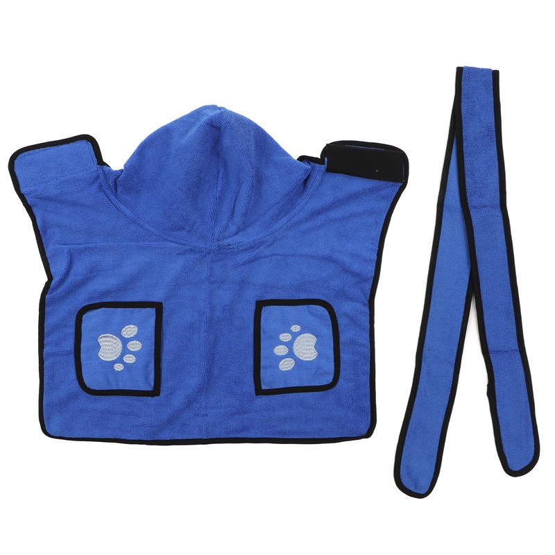 Dog Towel Strong Absorbent Quick Drying Hand Pockets Design Hooded