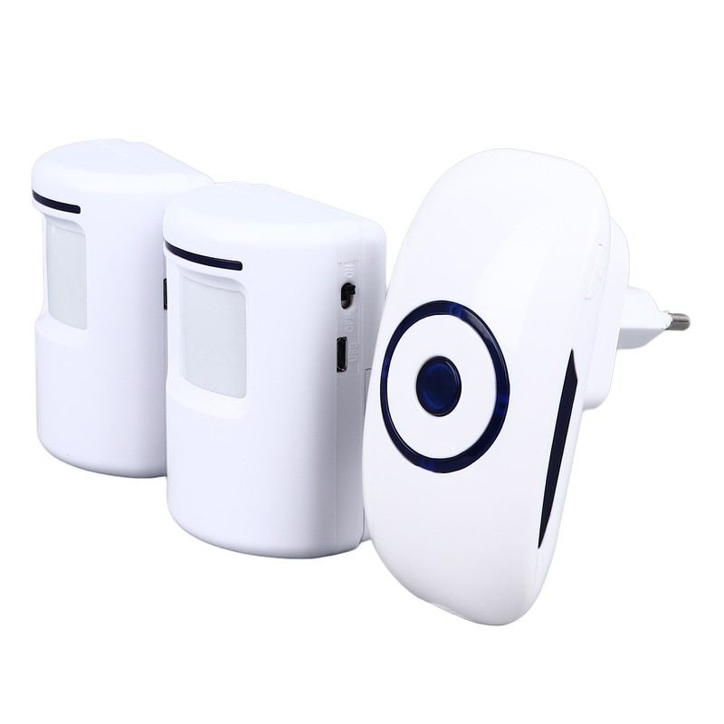 Infrared Sensor Door Bell with 2 Transmitter 1 Receiver Split