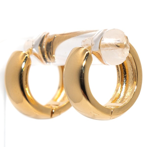 INFINITY 18K Gold Plated Earrings for Woman | Thick Hoop