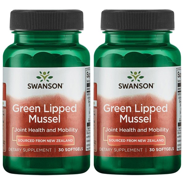 Swanson New Zealand Green Lipped Mussel Oil 30 Sgels (2 Pack)