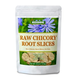 Raw Chicory Root Slices, 4.0oz(114g), 100% Natural Premium Quality Chicory Root, Caffeine Free, No Additives And No Preservatives