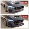 Fancemot Matte Black Front Bumper Lip Compatible with Ford Mustang
