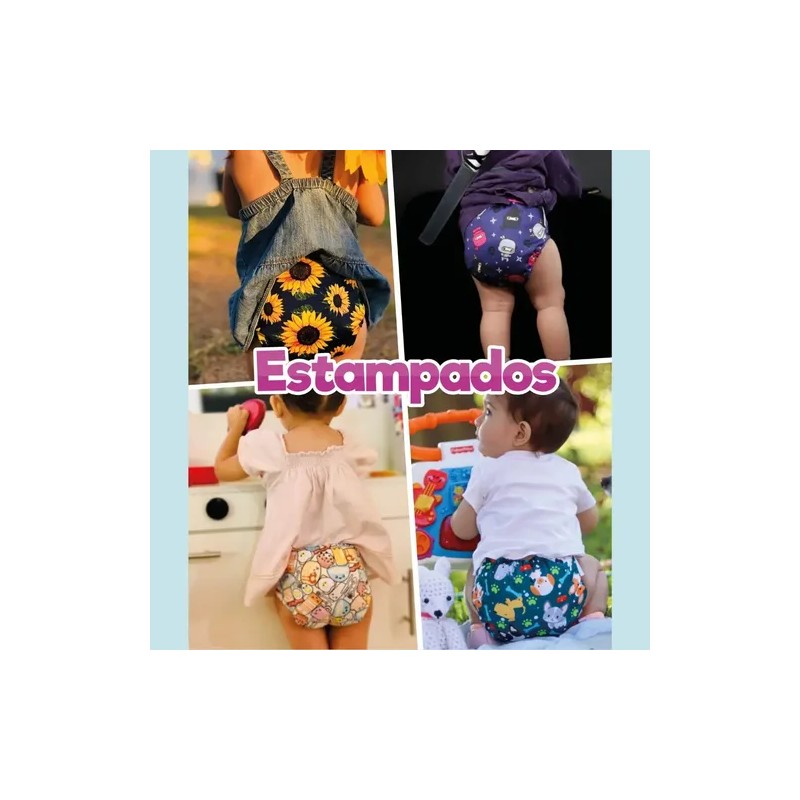Pañales Ecológicos De Tela Ecopipo (3pack-estampado) 4g
