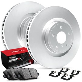 R1 Concepts Front Brakes and Rotors Kit |Front Brake Pads| Brake Rotors and Pads| OEp Brake Pads and Rotors |Hardware Kit |fits 2014-2020 Maserati Ghibli (Fits models with 4 Piston Front Calipers)