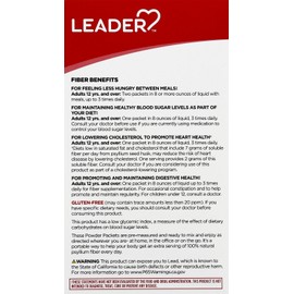 Leader Psyllium Husk Powder Supplement 4-in-1 Fiber for Digestive Health 10 Oz