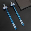 TiiCoo Reusable Titanium Plated Stainless Steel Chopsticks with Holder, Dishwasher