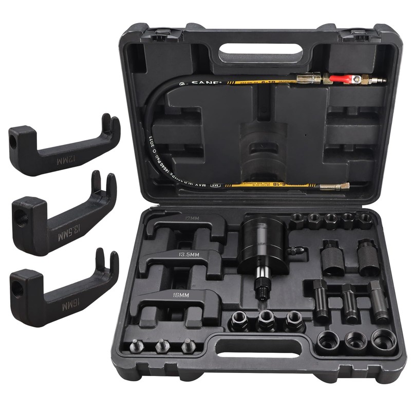 8MILELAKE 24pcs Pneumatic Diesel Injector Puller, Air Injector Removal Tool