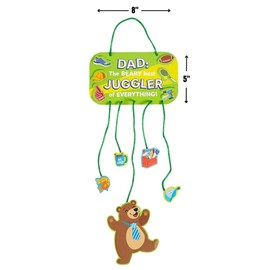 Fun Express Father’s Day Papa Bear Juggling Mobile Sign Craft Kit - Makes 12