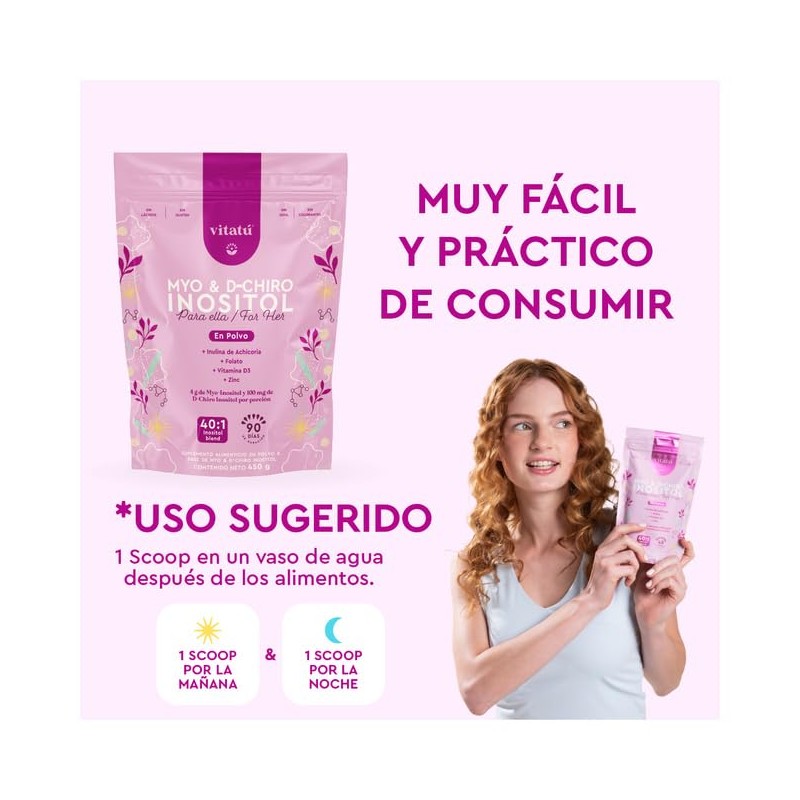 Vitatú Myo Inositol Chiro Relación Folato Vitamina Zinc Suplemento Alimenticio