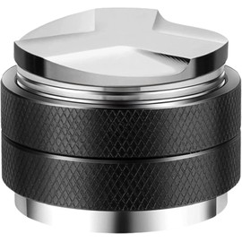 51mm Coffee Tamper Stainless Steel Coffee Distributor/Leveler Tool-New 3 Leaf Clover Base Palm Tampers 2-in-1 Coffee Leveler Macaroon Tamper Proof for Espresso Coffee Grounds - 51mm (Black-51mm)