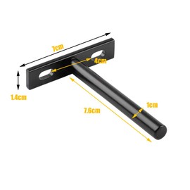 4Pcs Heavy Duty Shelf Support Bracket Invisible Shelf Bracket for Bookshelf Cabinet Wardrobe Hidden Weight Bearing Support Home DIY Wall Decoration (Black,3 in)