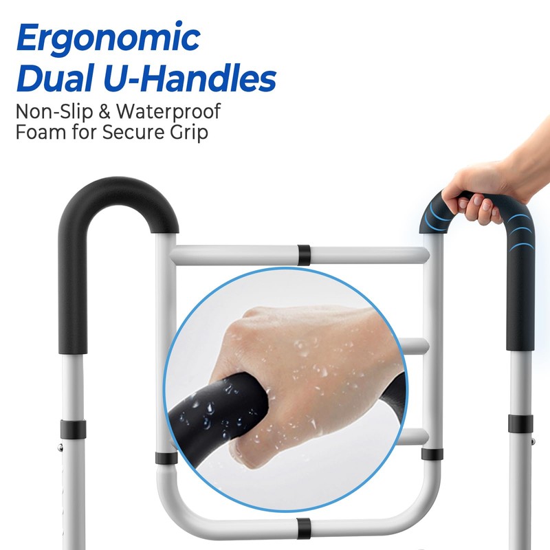 KingPavonini Dual Side Bed Rails for Seniors, 350 LBS Capacity,