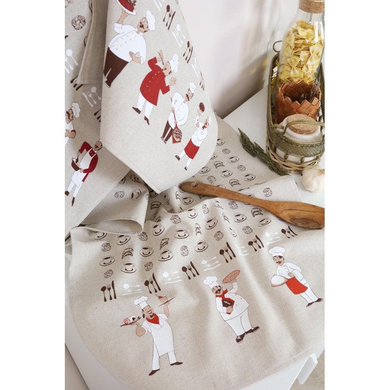 textile idea - Set of 3 Half-Linen Tea Towels 46