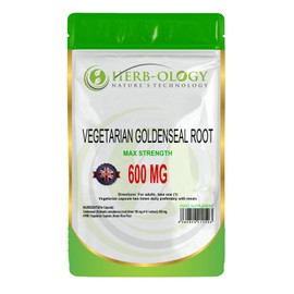 HB Goldenseal | 120 Goldenseal Root Capsules - 600mg 4:1 Extract High Strength Golden Seal Root per Serving | Non-GMO, Gluten & Allergen Free | Manufactured in The UK