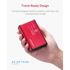 vansoet 150W Power Inverter DC 12V to 110V AC Car Inverter with 4.2A Dual USB Car Adapter (Red)