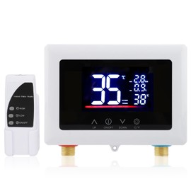 Mini Tankless Water Heater Electric 110V Under Sink Small Hot Water Heater Instant On Demand for Kitchen Bathroom 3000W Rectangular Screen