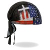 Hot Leathers HWH1120 Flag Cross Headwrap - One Size Multi