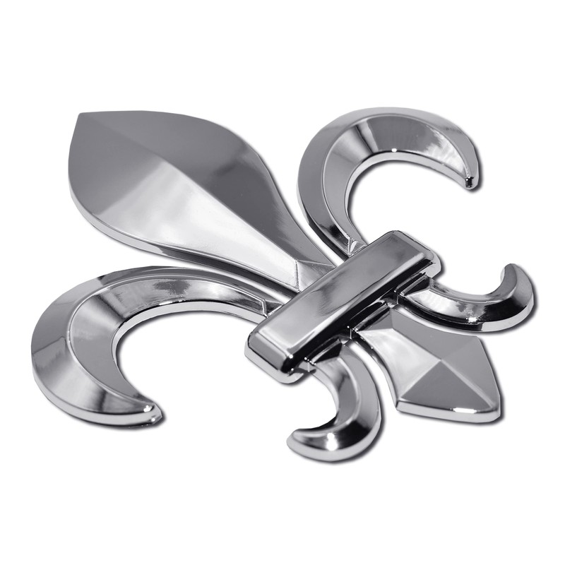 Elektroplate Fleur-de-Lis 3D Chrome OEM Emblem for Cars, Trucks, and