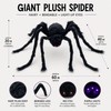 Giant Light-Up Spider for Halloween Decor – Poseable Black Plush