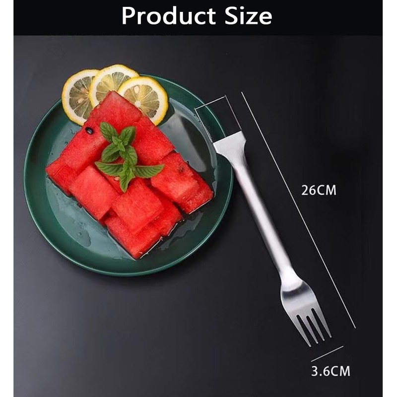 1PCS Watermelon Slicer Cutter, Stainless Steel Watermelon Fork Slicer, Watermelon