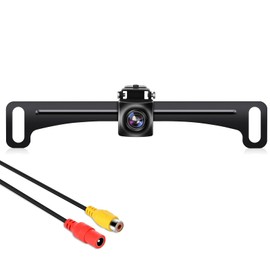 GLK Backup Camera Reverse Camera AHD 1080P Night Vision Rear View Camera, License Plate Backup Camera with 170 Degree Wide View Angle, IP69K Waterproof, for 12-24V Pickup Car Truck RV SUV