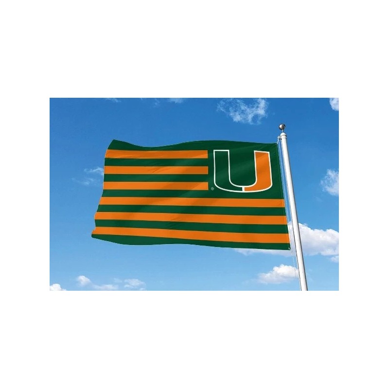 Unbranded MIAMI HURRICANES 3'X5' FLAG BANNER ***100% FULL COLOR ON