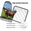 YYHWHJDE Real Swiss Cow Brown Pattern Quality Oven Mitts and