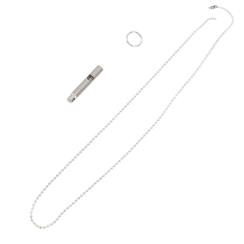 Outdoor Emergency Whistle Titanium Alloy EDC Whistle Pendant Necklace for