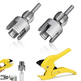 Pipe Thread Cutter Set, Pipe Thread Cutting Tool 1/2 Inch and 3/4 Inch with Pipe Cutter Plastic Inner and External Thread Cutting for PVC/PPR Pipes Plastic Pipes