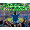 LUSEOAN 2 Packs Brazil Brazilian Mini Flag Banner String Small