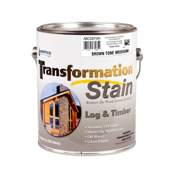 Sashco Transformation Log and Timber Stain, 1 Gallon Pail, Brown