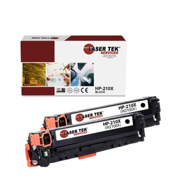 Laser Tek Services Compatible Toner Cartridge Replacement for 210X W2100X High Yield Works with HP Color Laserjet Pro 4201dn 4201dw, MFP 4301fdn 4301fdw Printers (Black, 2 Pack) - 7,500 Pages