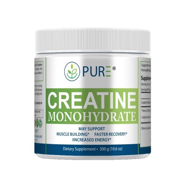 PURE PURE? Creatine Monohydrate Muscle Building, Faster Recovery, Nootropic (60