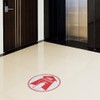 Fire Extinguisher Floor Decals Red Anti-Slip Round Shape D Business