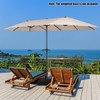 Tangkula 15Ft Double-Sided Patio Umbrella, Outdoor Extra Large Umbrella W/Hand-Crank